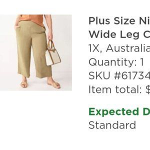 Nine West plus size wide leg pant